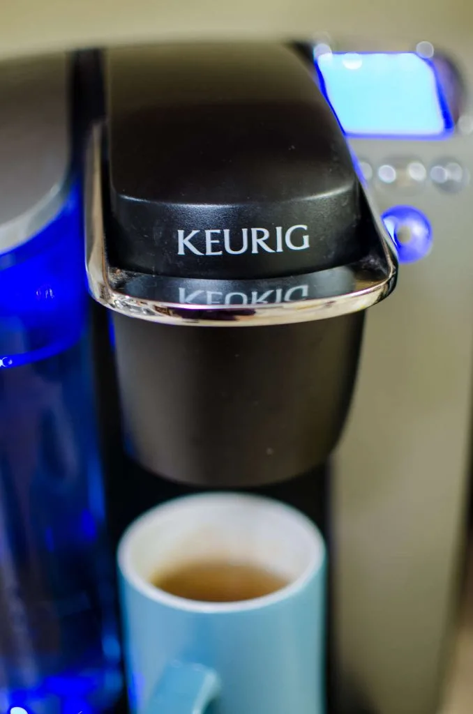 Keurig Coffee Machine with a cup of coffee