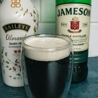 Almond Baileys and Jamersons with an irish pour over coffee with baileys cream.